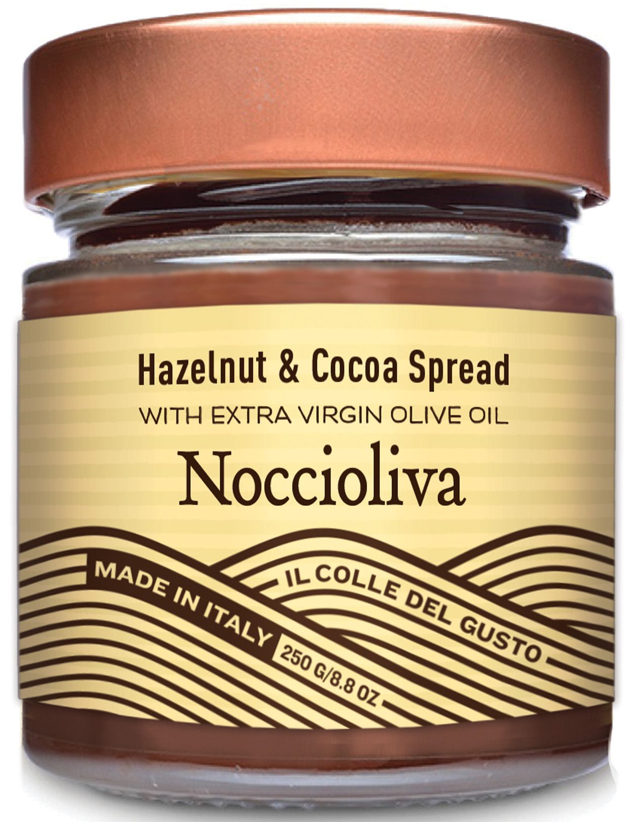 Noccioliva - Smooth Hazelnut Chocolate Spread with Extra Virgin Olive Oil