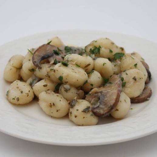 Gnocchi with Cheese & Funghi Trifolati