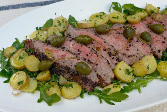Bold Crudo Oil Meets Peppery Steaks
