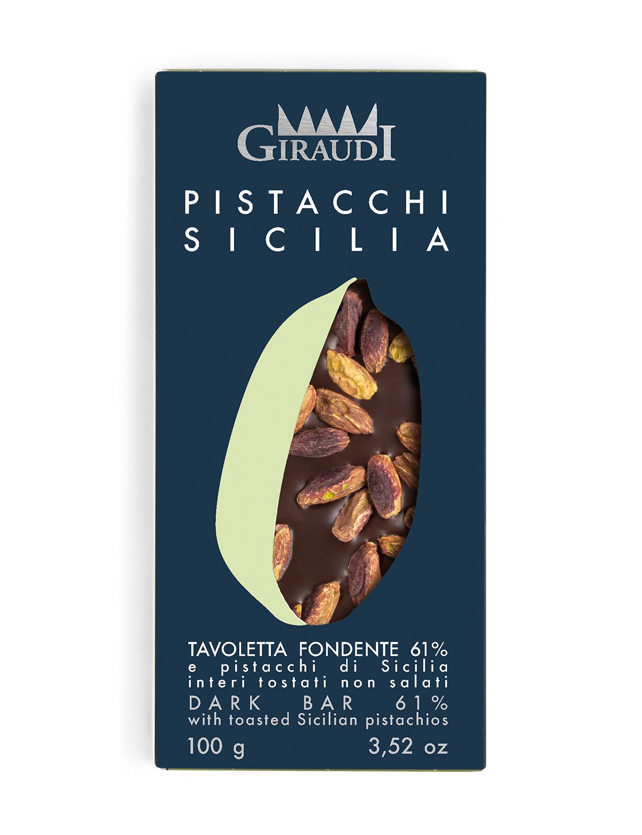 Dark Chocolate Bar with Sicilian Pistachios